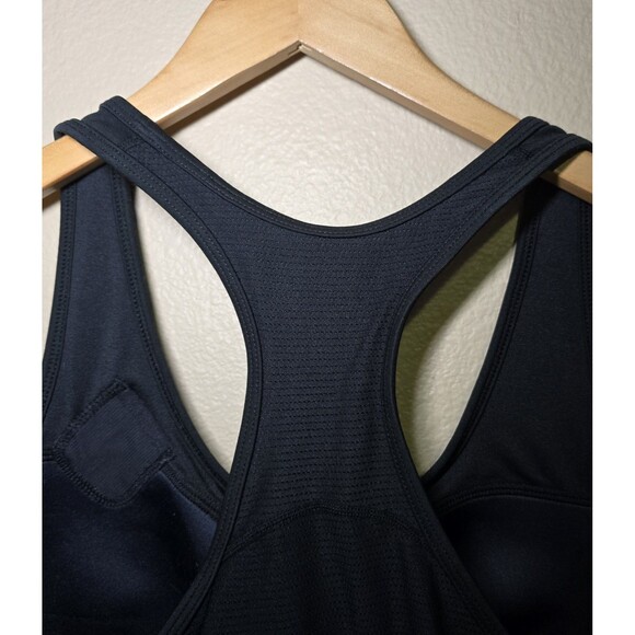 Nike Women’s Size XL Black Dri-FIT Racerback Tank Top Built-In Shelf Bra - Picture 7 of 9